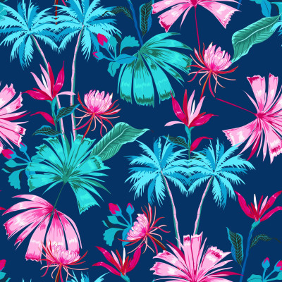 Wzór liście na dzianinie