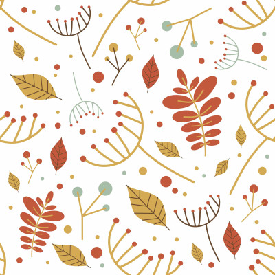 Wzór liście na dzianinie