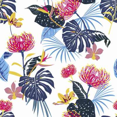 Wzór liście na dzianinie