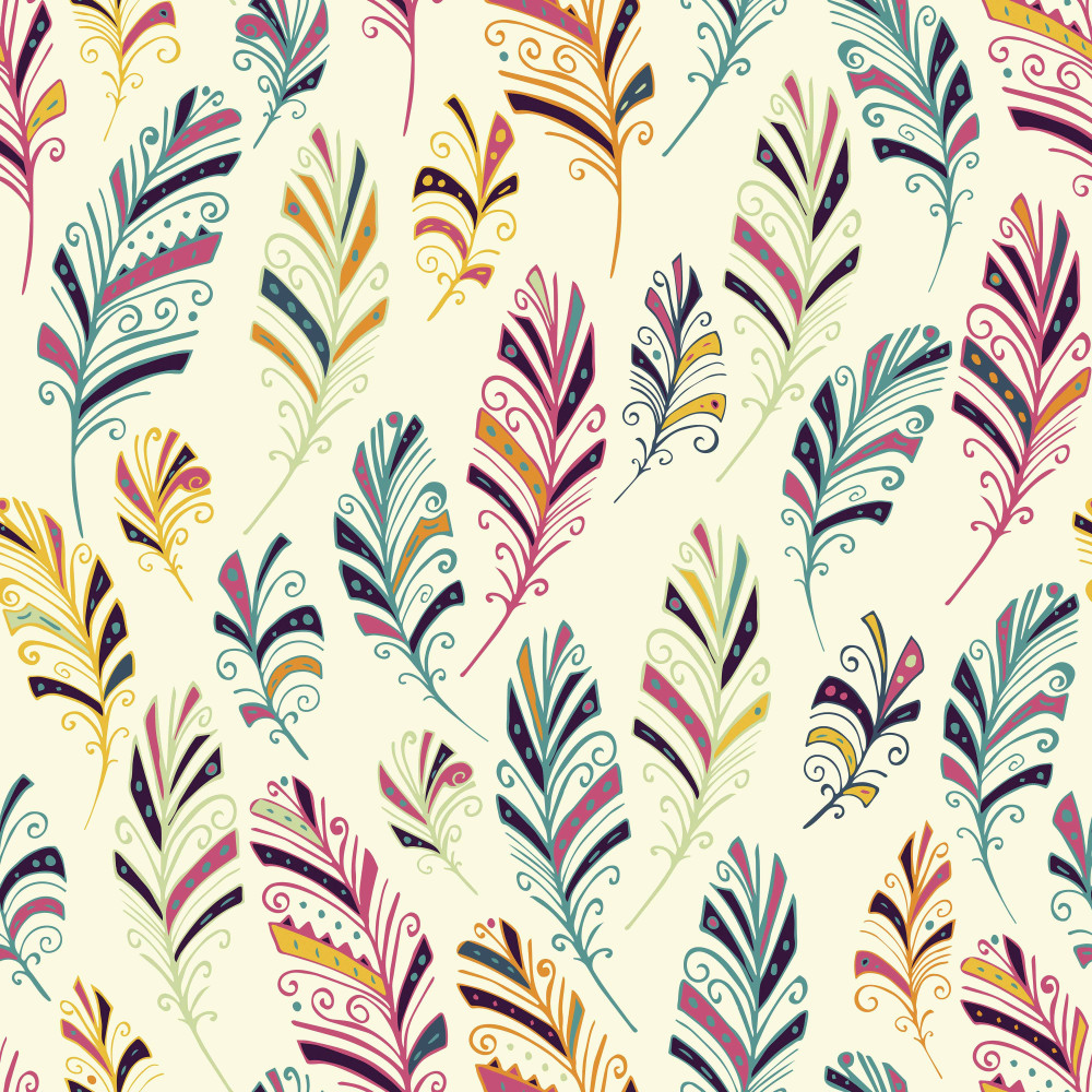 Wzór piórka na dzianinie