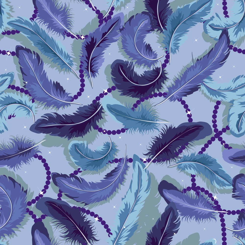 Wzór piórka na dzianinie