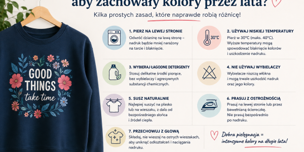 Jak dbać o dzianiny z nadrukiem, aby zachowały kolory przez lata?