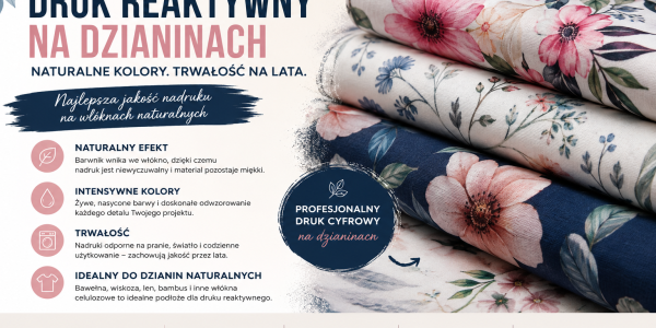 Druk reaktywny na dzianinach – dlaczego jest uznawany za najlepszą metodę nadruku?